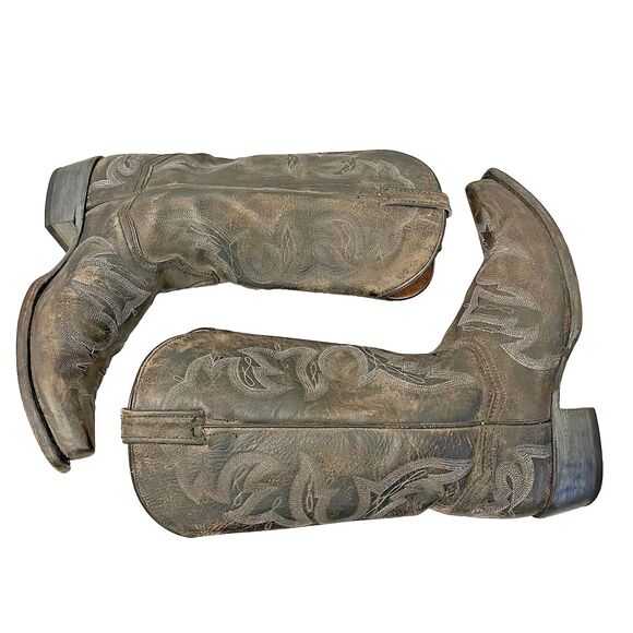 Dan Post Mens Anaheim Distressed Black Snip Toe Western Cowboy Boot Size US 9.5D - Picture 3 of 10